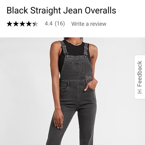 Express black jean distressed overalls size 8 NWOT - Picture 10 of 11